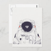 Carte postale d'amour d'astronaute (Devant / Derrière)