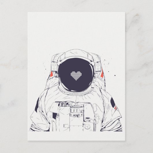 Carte postale d'amour d'astronaute (Devant)