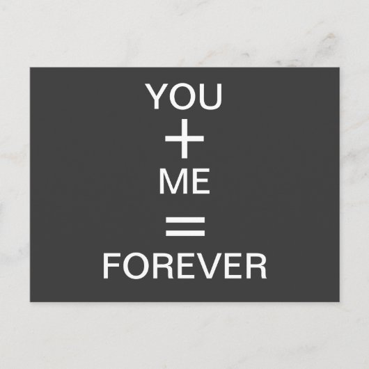 Carte postale d'amour en noir et blanc (Devant)