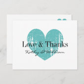 Carte postale d'amour et de grâce avec coeur vinta (Devant / Derrière)