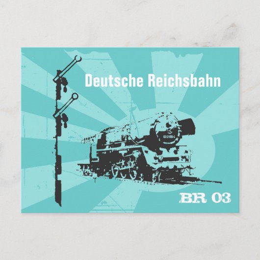 Carte Postale Dampflokdesign Reichsbahn (Devant)
