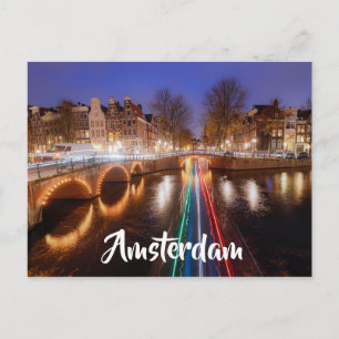 Carte postale d'Amsterdam Pays-Bas Voies navigable