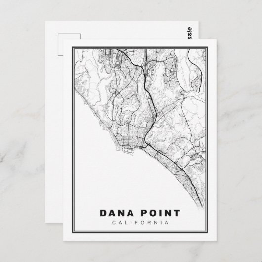 Carte Postale Dana point map (Devant / Derrière)