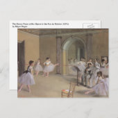 Carte Postale Dance Foyer à l'Opéra par Edgar Degas (Devant / Derrière)