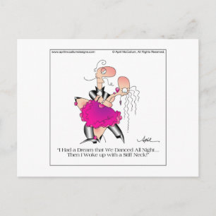 Carte Postale DANCED ALL NIGHT Cartoon Postcard par April McCall