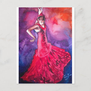 CARTE POSTALE DANCER FLAMENCO