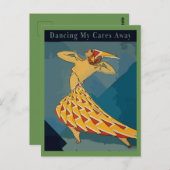 Carte postale Dancer vintage (Devant / Derrière)