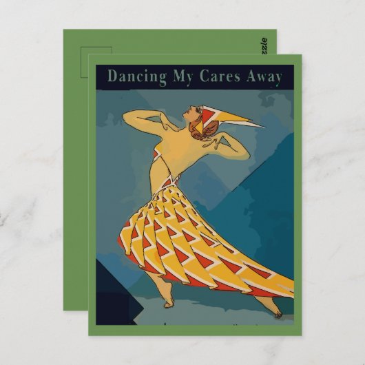 Carte postale Dancer vintage (Devant / Derrière)
