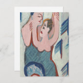 Carte Postale Dancing Couple Art Moderne (Devant / Derrière)