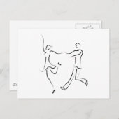 Carte Postale Dancing Couple Sketch (Devant / Derrière)