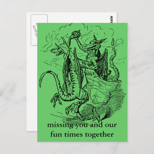 Carte postale Dancing Dragons (Devant / Derrière)