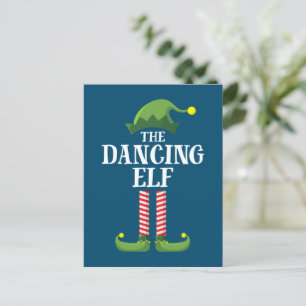 Carte Postale Dancing Elf Matching Family Group Christmas Party