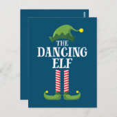 Carte Postale Dancing Elf Matching Family Group Christmas Party (Devant / Derrière)
