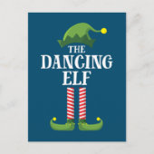Carte Postale Dancing Elf Matching Family Group Christmas Party (Devant)