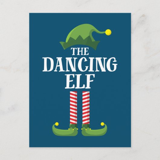 Carte Postale Dancing Elf Matching Family Group Christmas Party (Devant)