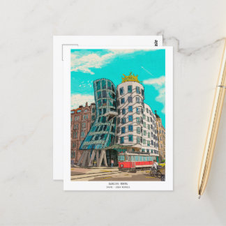 Carte Postale Dancing House Prague République tchèque Whimsical