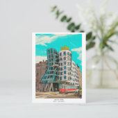 Carte Postale Dancing House Prague République tchèque Whimsical  (Debout devant)