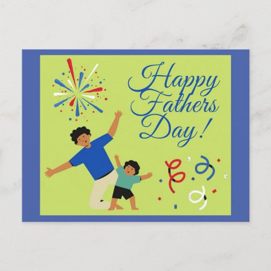 Carte Postale Dancing Man And Child Fête des pères (Devant)