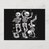Carte Postale Dancing Skeletons Dance Challenge Halloween (Devant)
