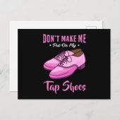 Carte Postale Dancing Tap Chaussures Queen Dancer Disco Ballet C (Devant / Derrière)