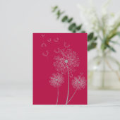 Carte Postale Dandelion couleur art floral moderne (Debout devant)