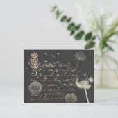 Carte postale Dandelion écriture vintage (Debout devant)