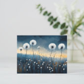 Carte Postale Dandelion Fluff Dramatique peinture (Debout devant)