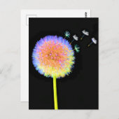 Carte Postale Dandelion Graines Neon (Devant / Derrière)