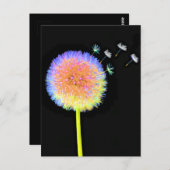 Carte Postale Dandelion Graines Neon (Devant / Derrière)