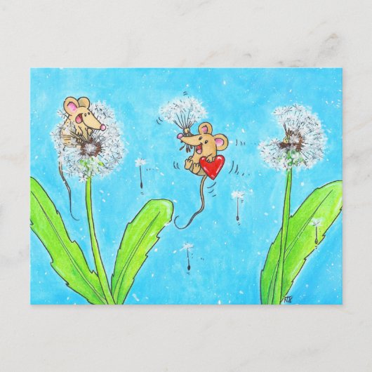 Carte Postale Dandelion Mice (Devant)