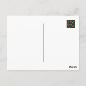 Carte Postale Dandelion motif floral noir ver (Dos)