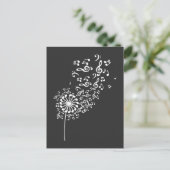 Carte Postale Dandelion Musical Notes Musique Lover Nature Flowe (Debout devant)