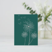 Carte Postale Dandelion pure florale moderne (Debout devant)