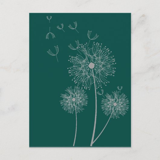 Carte Postale Dandelion pure florale moderne (Devant)