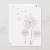 Carte Postale Dandelion pure florale moderne (Devant / Derrière)