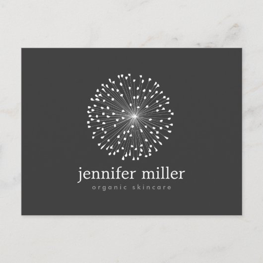 Carte Postale DANDELION STARBURST LOGO en WHITE Personnalisable (Devant)