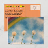 Carte Postale Dandelions dans le vent (Devant / Derrière)