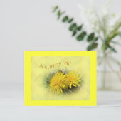 Carte Postale Dandelions - Un Hi ensoleillé (Debout devant)