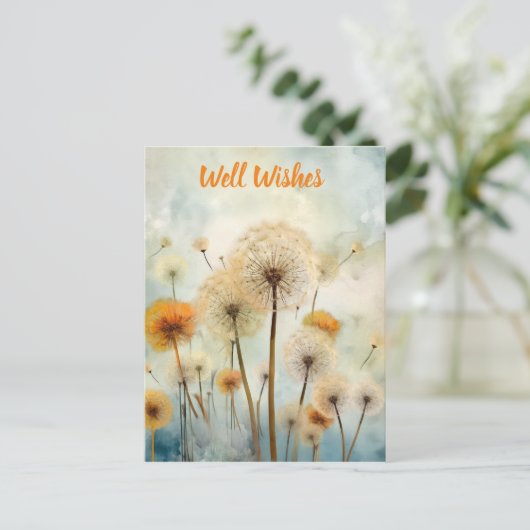 Carte Postale Dandelles aquarelles (Debout devant)