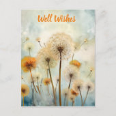 Carte Postale Dandelles aquarelles (Devant)