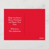 Carte Postale Dandie Dinmont Chien Silhouette Rouge Joyeux Noël (Dos)