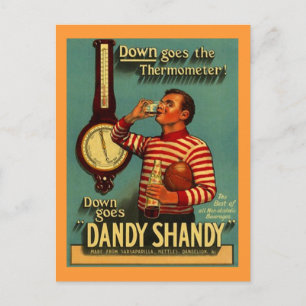 Carte Postale DANDY SHANDY Boisson et publicité Vintage Re~PC