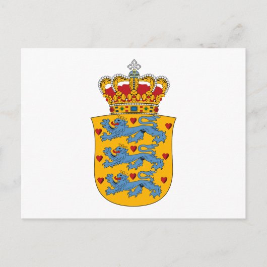Carte postale Danemark Armoiries (Devant)