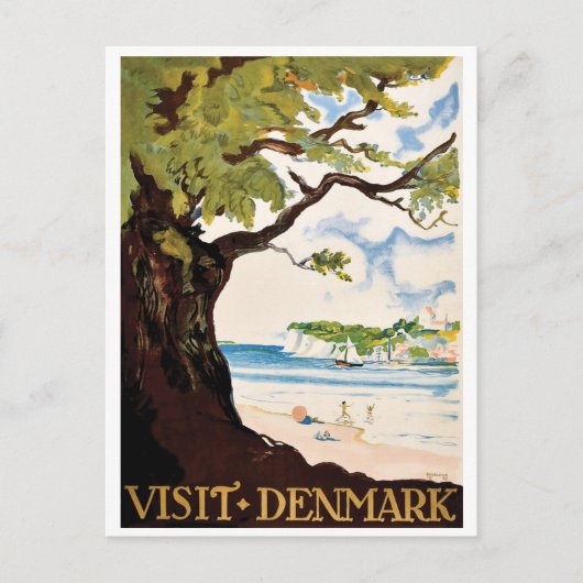 Carte Postale Danemark, Chêne à la plage (Devant)