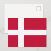 Carte Postale Danemark drapeau (Devant / Derrière)