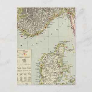 Carte Postale Danemark, Norvège du Sud