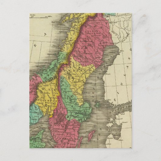 Carte Postale Danemark, Suède Et Norvège (Devant)