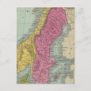Carte Postale Danemark Suède et Norvège