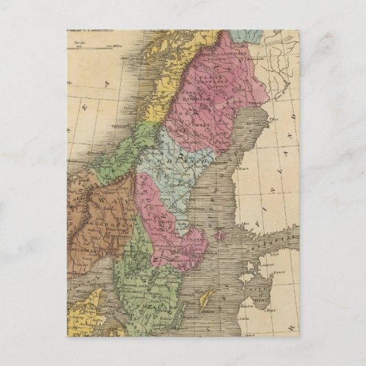 Carte Postale Danemark, Suède, Norvège (Devant)