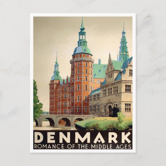 Carte postale Danemark vintage (Devant)
